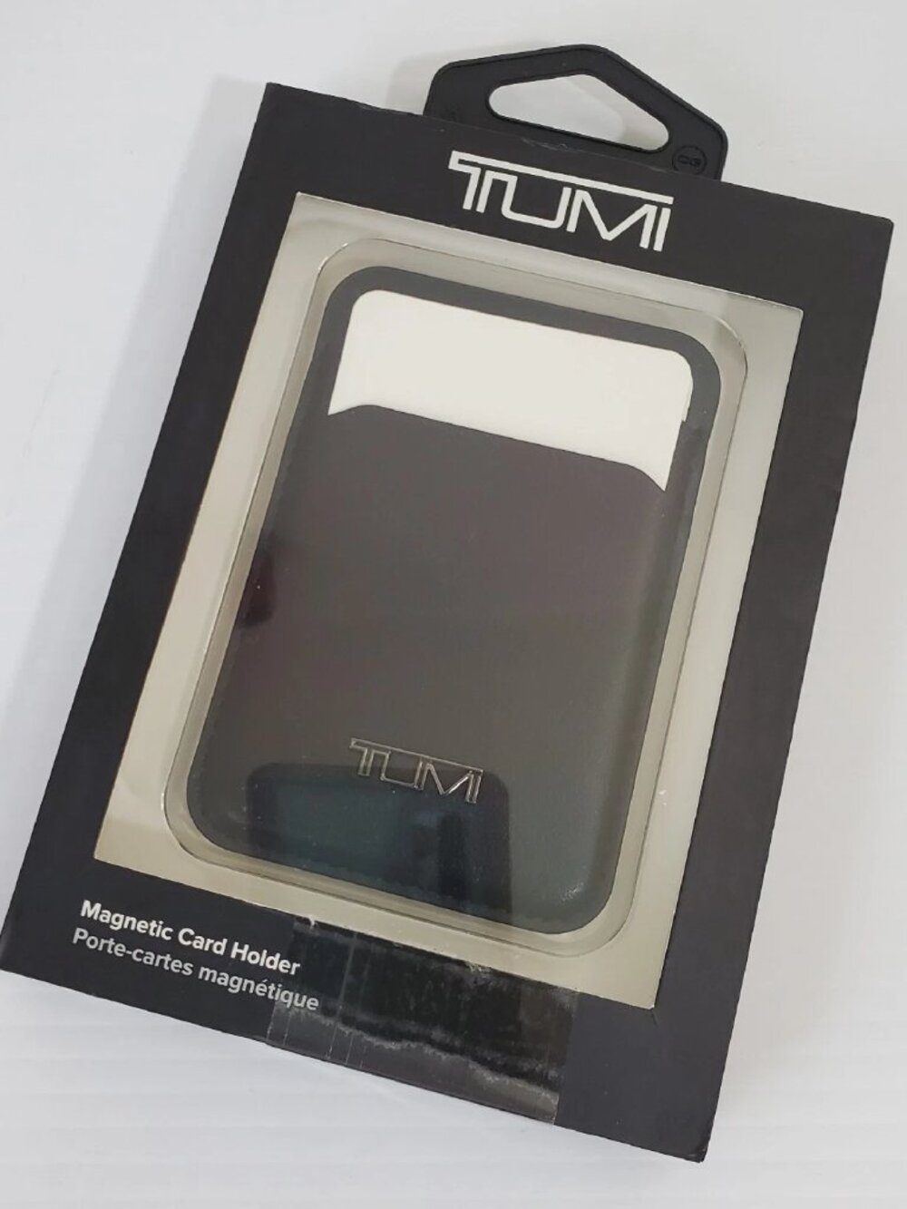 2026 TUMI SLIM LEATHER MAGNETIC CARD HOLDER CASE FOR CELL PHONE METAL LOGO